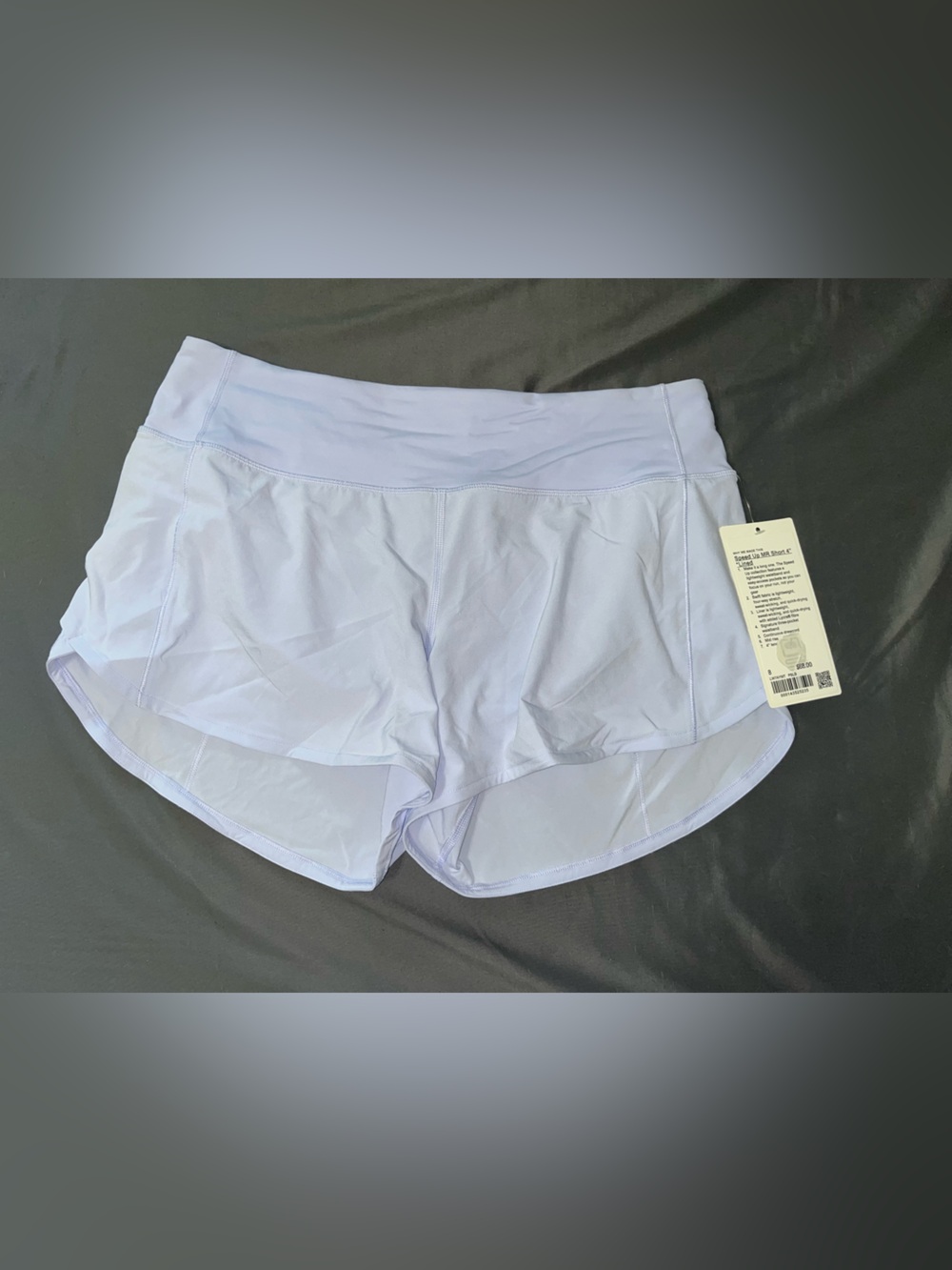 NWT Lululemon Pastel blue speed up shorts